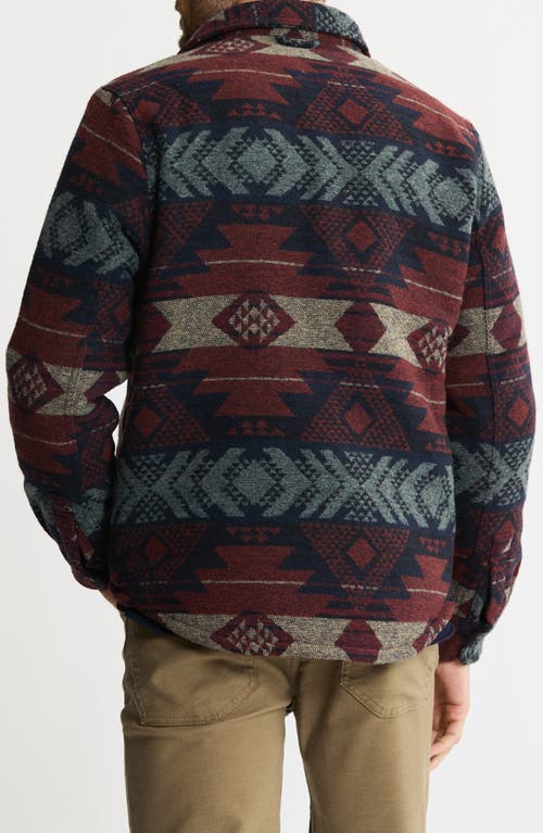 Jachs Geometric Jacquard Faux Shearling Lined Jacket