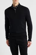Canali Quarter Zip Wool Blend Sweater