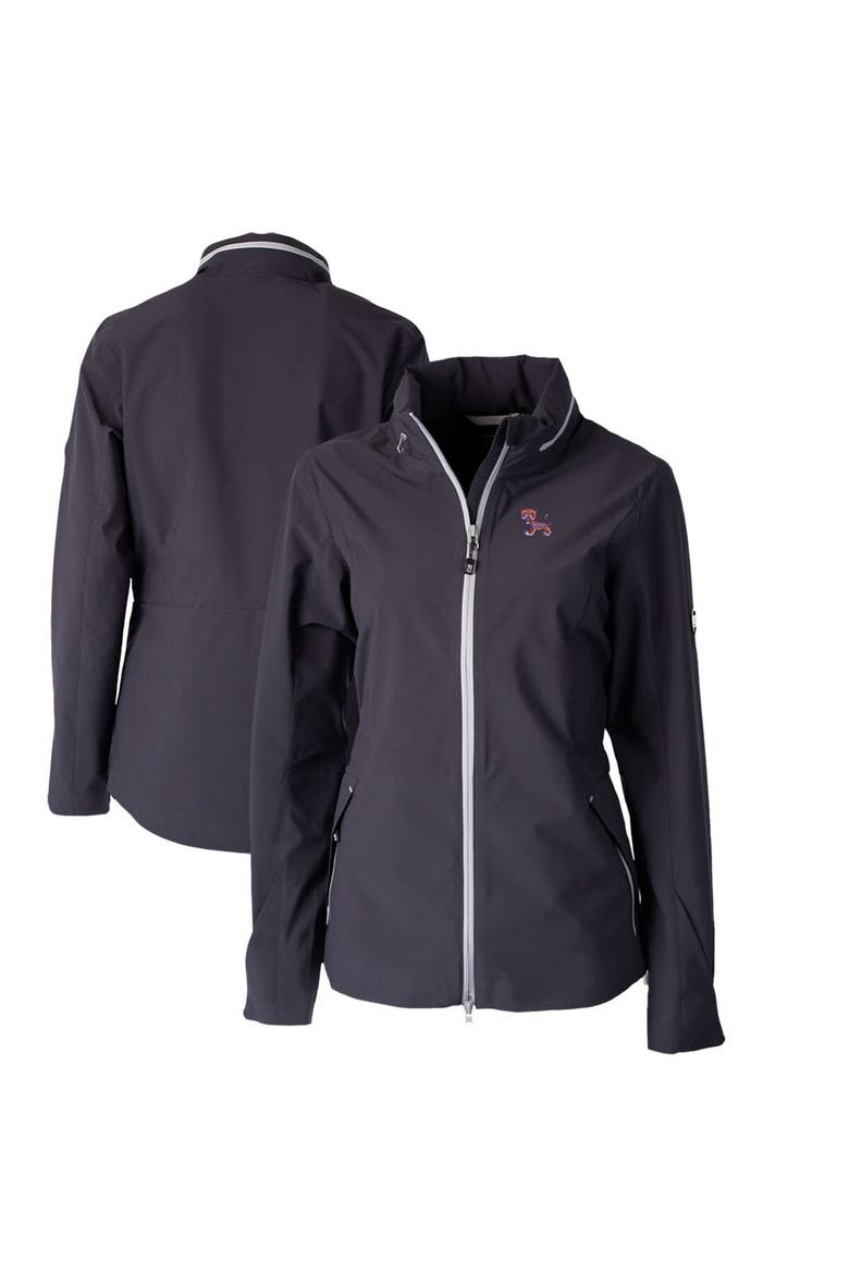 Women's Cutter & Buck Graphite Clemson Tigers Vault Vapor Water Repellent Stretch Full-Zip Rain Jacket, Alternate, color, Graphite