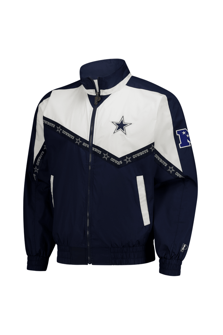 Men's Pro Player Navy/White Dallas Cowboys Tape II Lightweight Full-Zip Jacket, Alternate, color, Navy