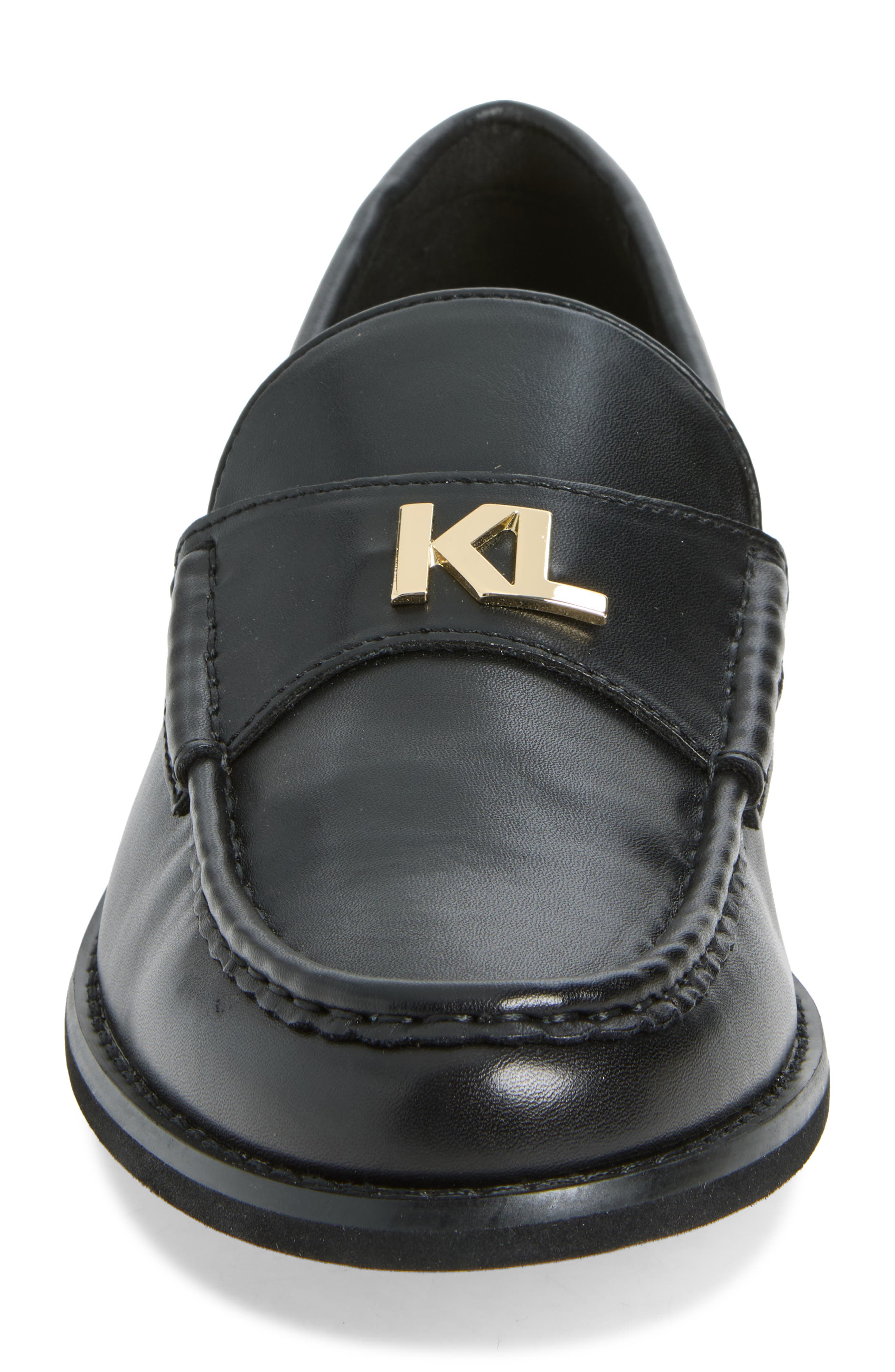 Felicien Faux Leather Loafer, Alternate, color, BLACK