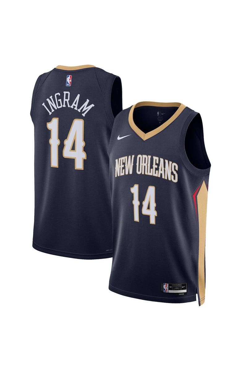 Nike Unisex Nike Brandon Ingram Navy New Orleans Pelicans Swingman Jersey - Icon Edition, Main, color, 