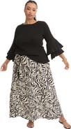 June + Vie Ruffled Long-Sleeve Sweater