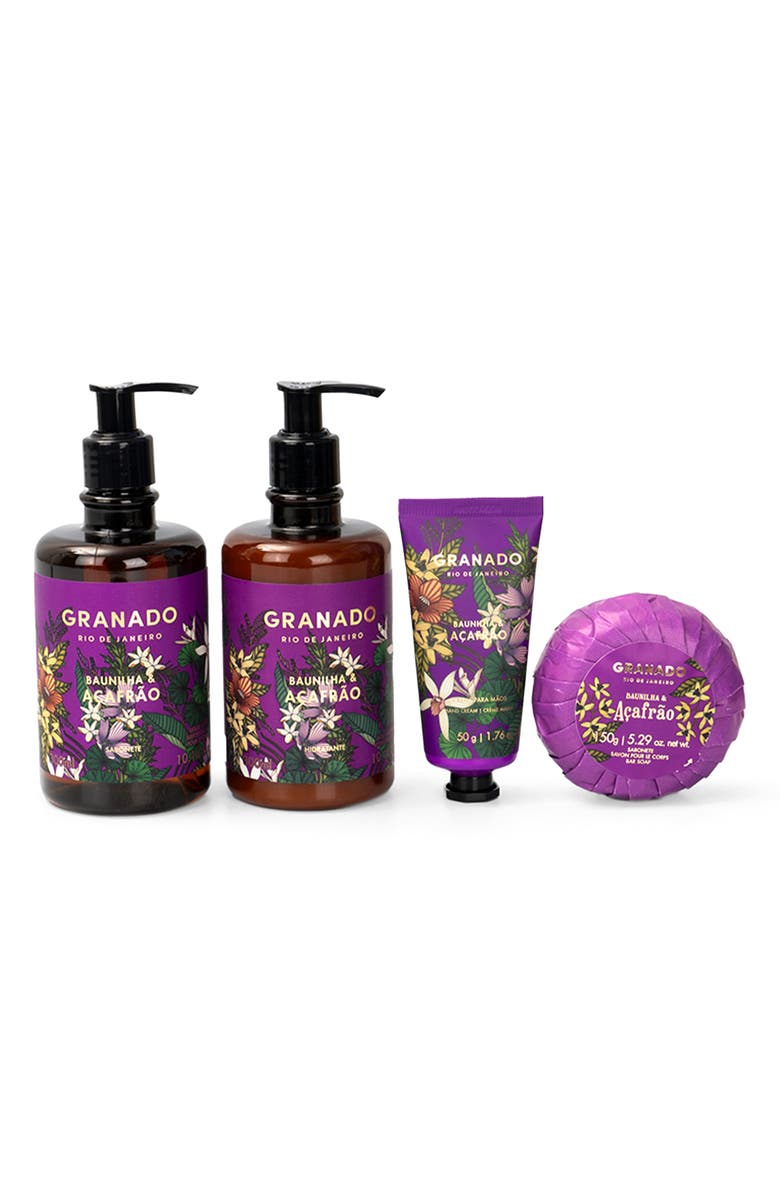 GRANADO Bath & Body 4-Piece Gift Set, Alternate, color, Baunilha & Acafrao