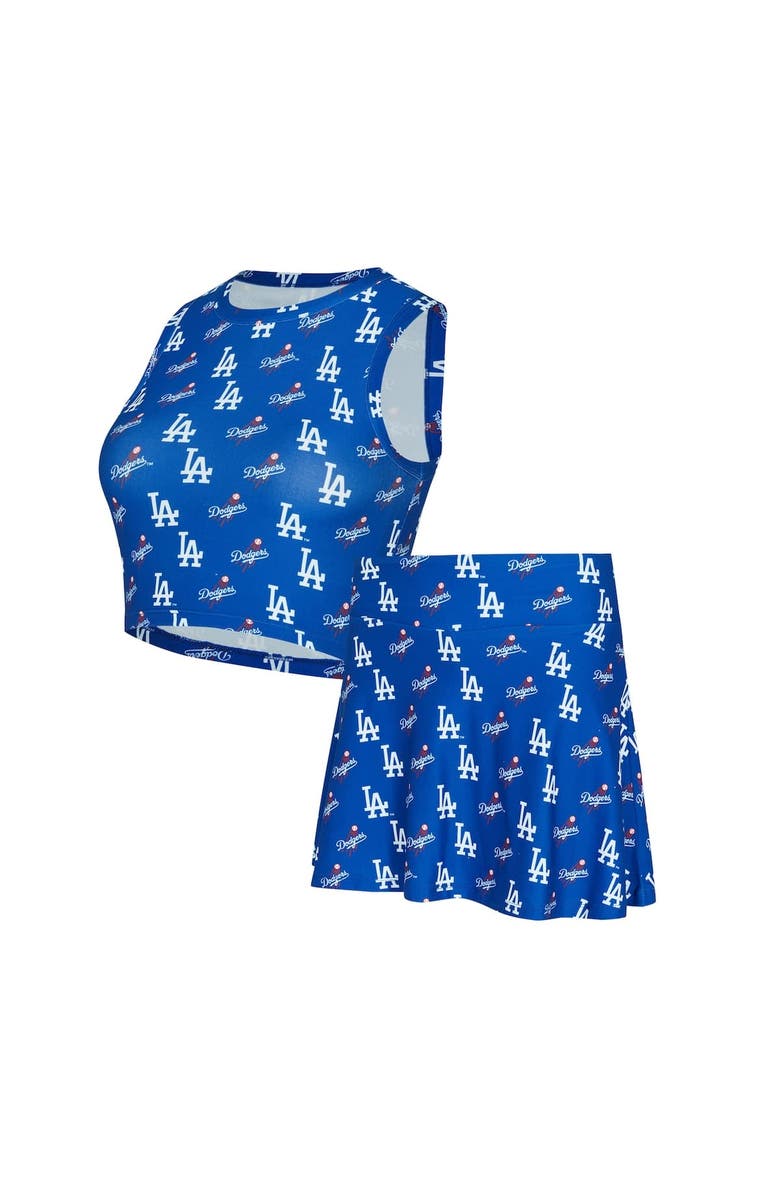 CONCEPTS SPORT Women's Concepts Sport  Royal Los Angeles Dodgers Knit Tank Top & Skort Set, Main, color, Royal