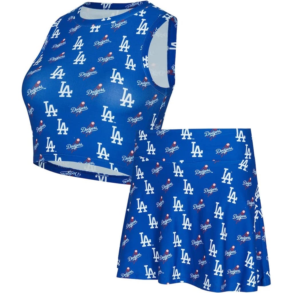 CONCEPTS SPORT CONCEPTS SPORT ROYAL LOS ANGELES DODGERS KNIT TANK TOP & SKORT SET
