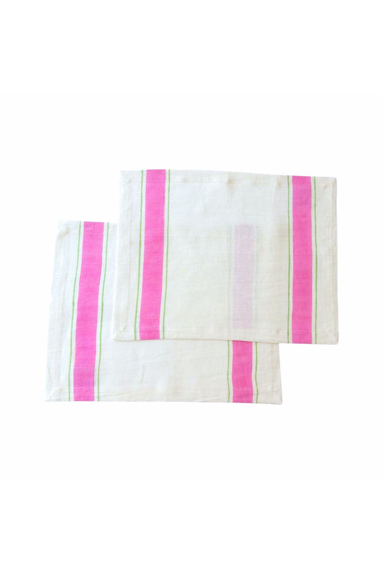 Leher Linen Placemats Set of 2, Main, color, Pink