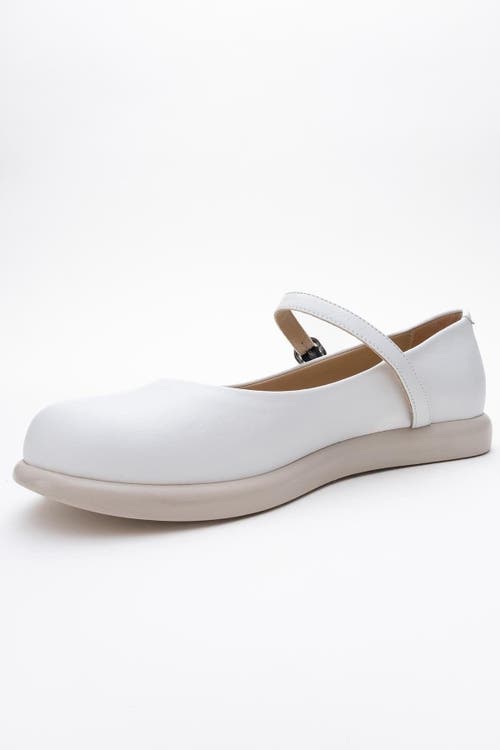 Forever & Always Shoes Anisa Leather Strap Flat