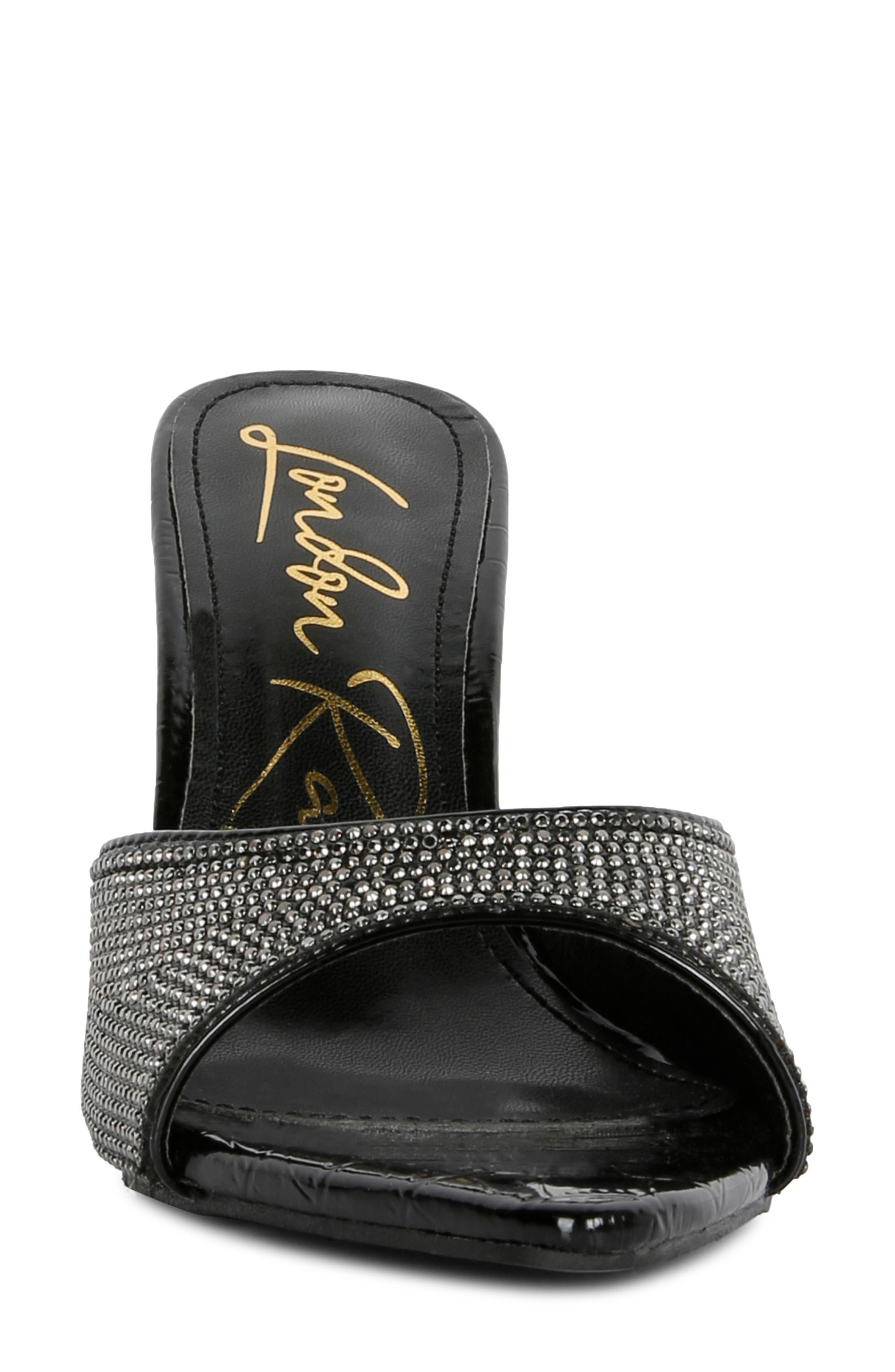 LONDON RAG Sundai Diamante Ballroom Slide Sandal, Alternate, color, Black