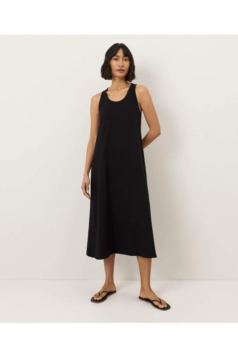 Fit & Flare Relaxed Tank Dress Made With Organic Cotton, Main, color, Black