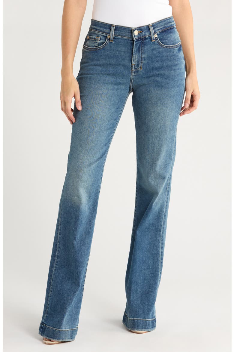 Dojo Mid Rise Flare Jeans, Main, color, FELICITY