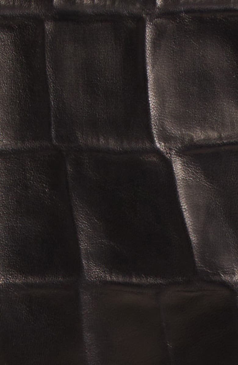 L'AGENCE Lyric Peplum Biker Jacket, Alternate, color, Black