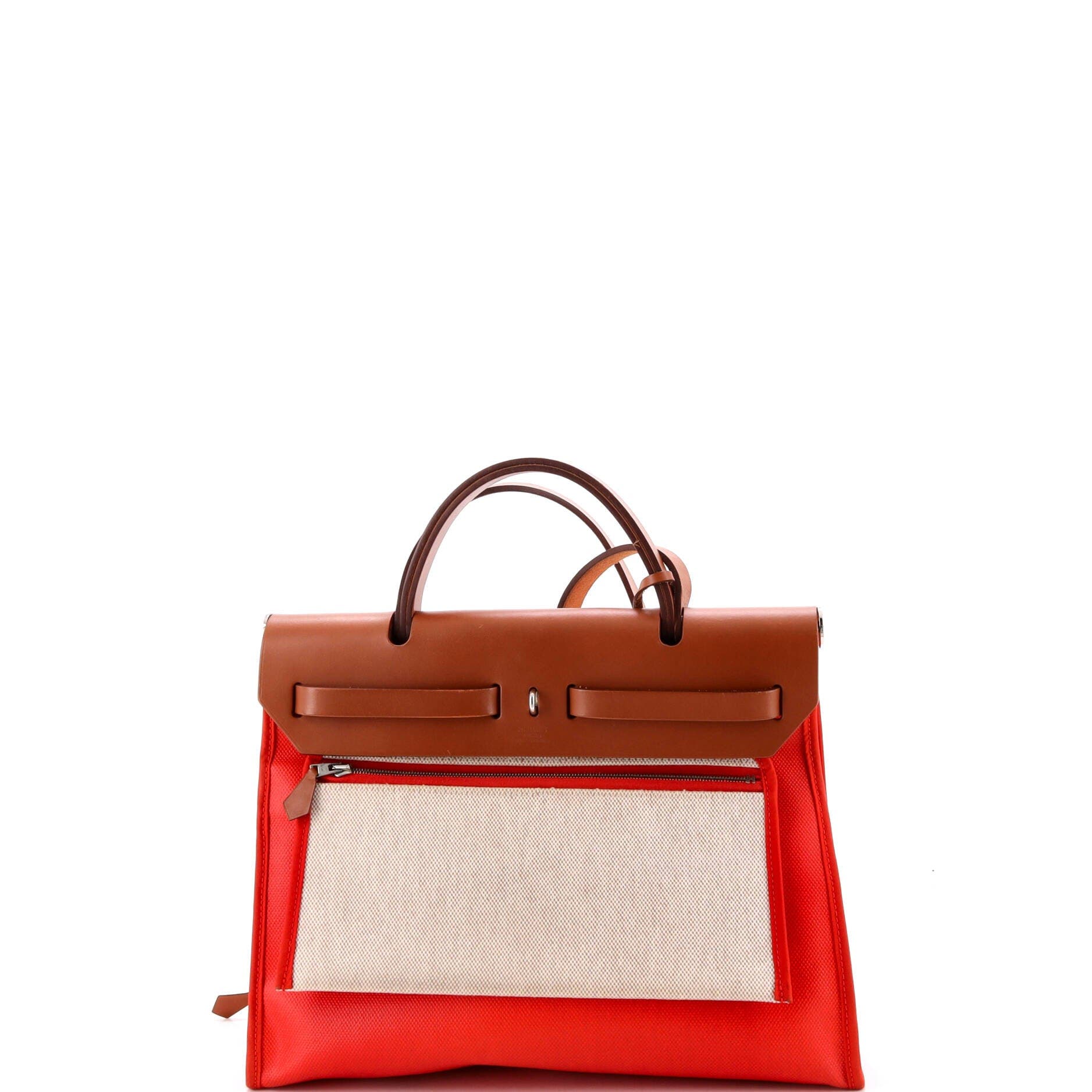 Herbag Zip Berline Vache Canvas and Leather 31, Alternate, color, Red