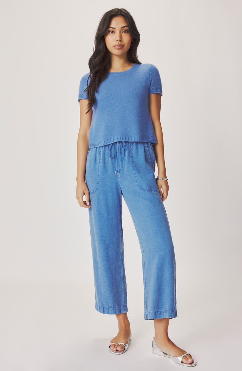 Splendid Emerson Short Sleeve Sweater, Alternate, color, Perfect Blue