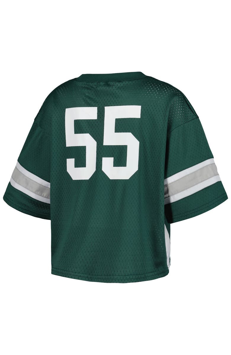 Established & Co. Women's Established & Co. #55 Green Michigan State Spartans Fashion Boxy Cropped Football Jersey, Alternate, color, Green