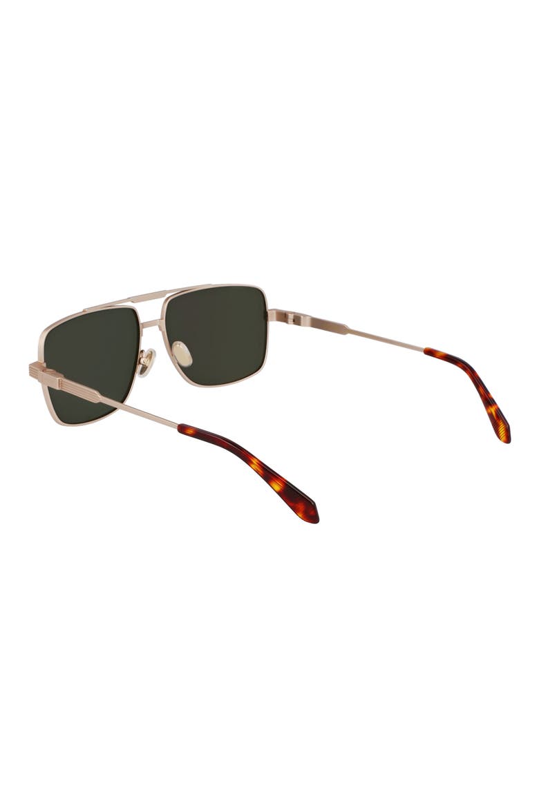 Gancini Prisma 60mm Navigator Sunglasses, Alternate, color, GOLD