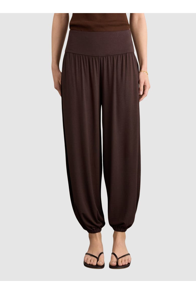 Otis Jersey Balloon trousers, Main, color, Dark Chocolate