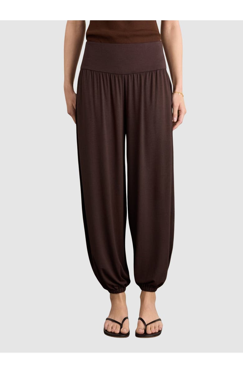 Baukjen Otis Jersey Balloon trousers, Main, color, Dark Chocolate