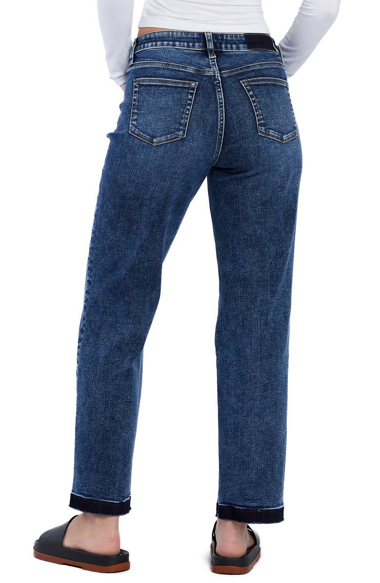 HINT OF BLU Release Hem Straight Leg Jeans, Alternate, color, Mystery Blue