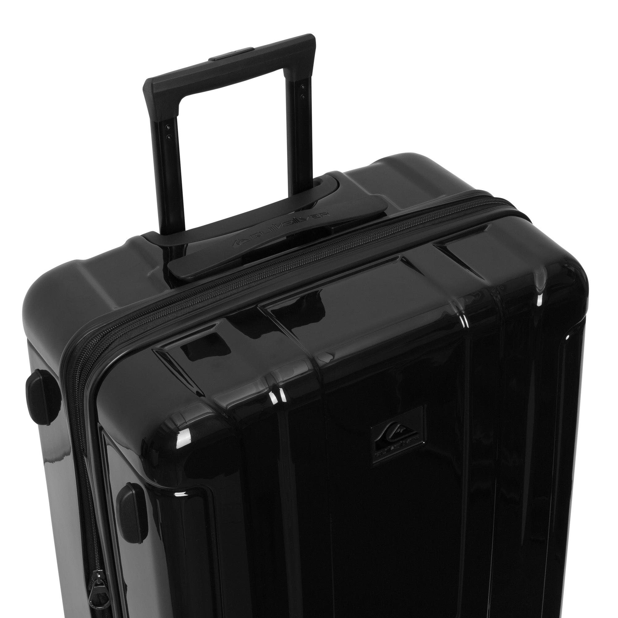 Quiksilver Malibu Suitcases PC Hardside Expandable Luggage with Spinner Wheels, 3-Piece Set, Alternate, color, Black