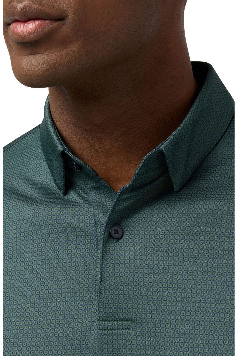 Haylard Trim Fit Pine Block Dot Polo, Alternate, color, PINE BLOCK DOT
