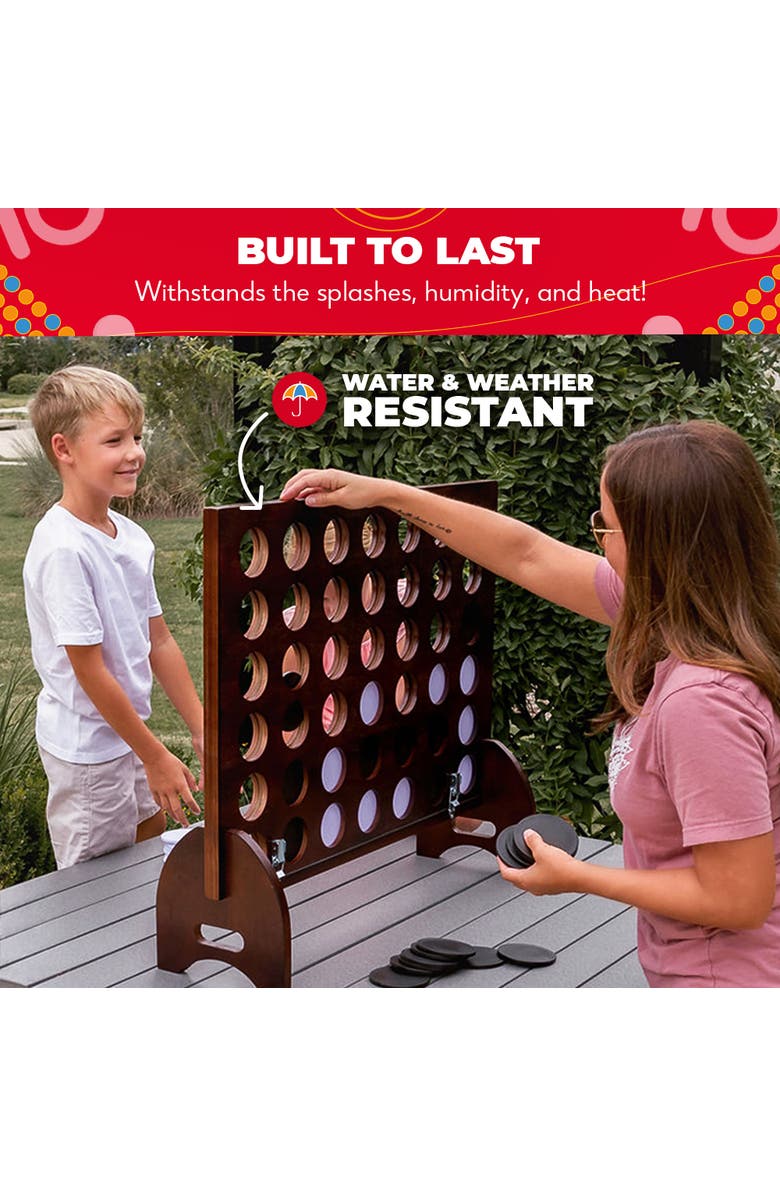 Swooc Games Giant Four in a Row, Alternate, color, Brown