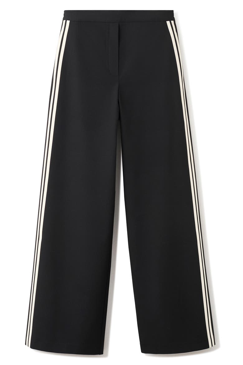Sophie Stripe Pants, Alternate, color, BLACK