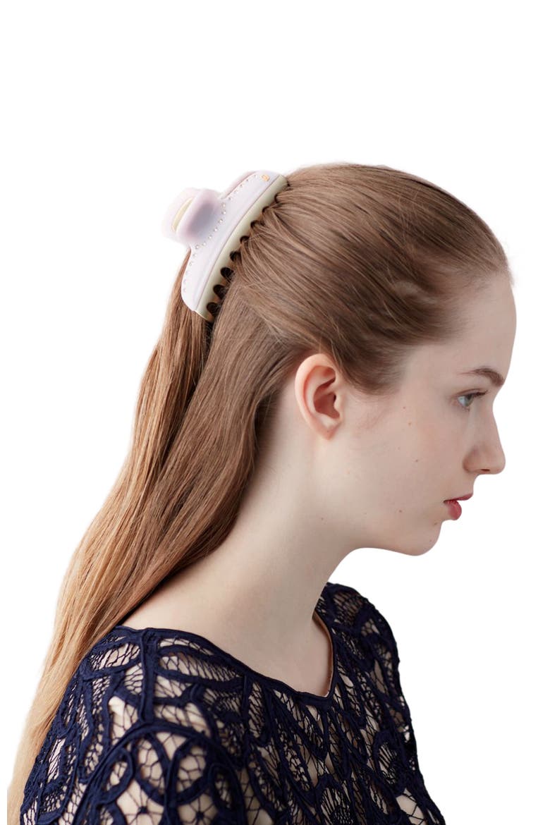 Vendome Large Crystal Hair Claw Clip, Alternate, color, Ivory