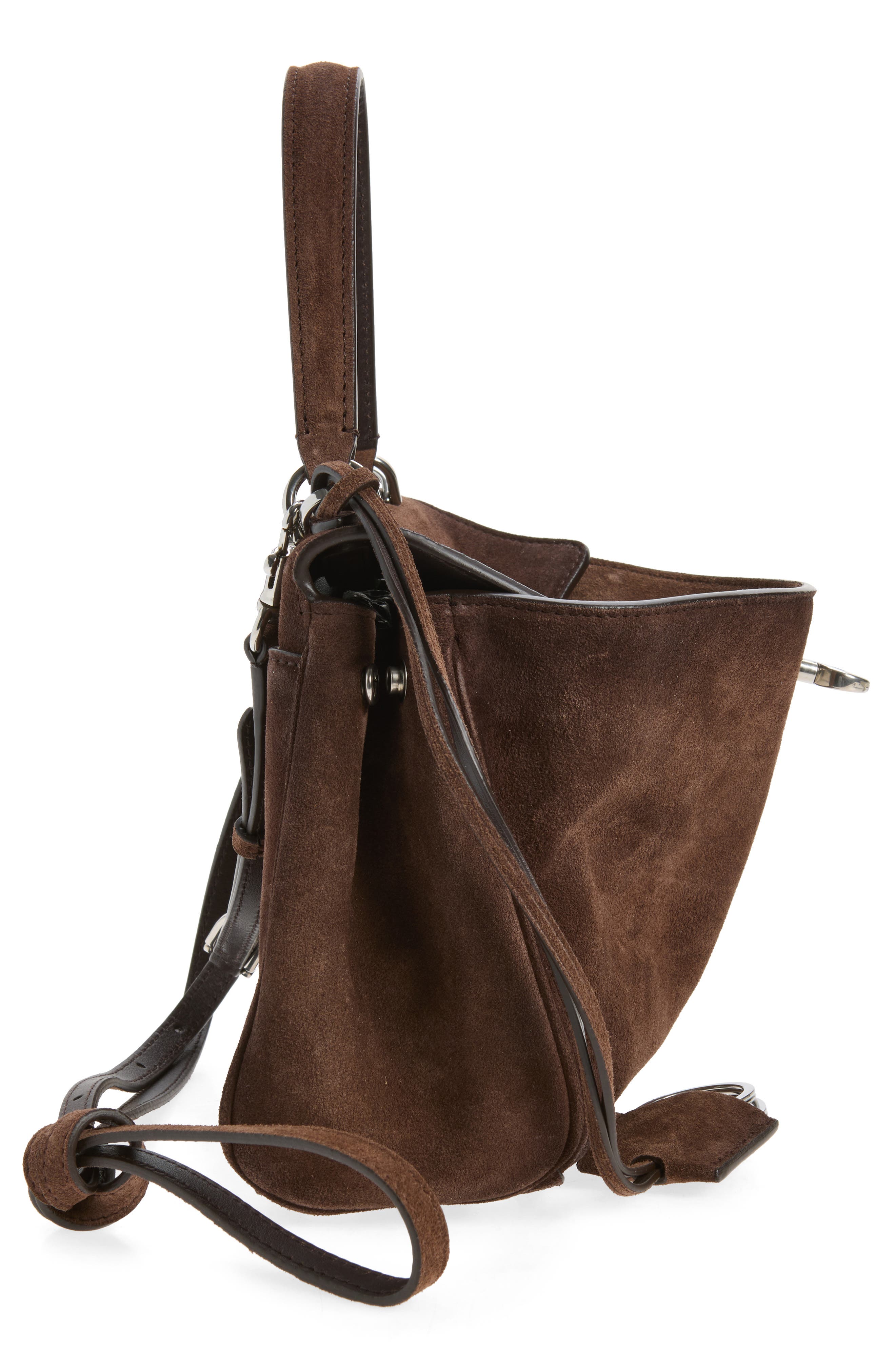 Small Rodeo Suede Top Handle Bag, Alternate, color, 2308 LIGHT ESPRESSO