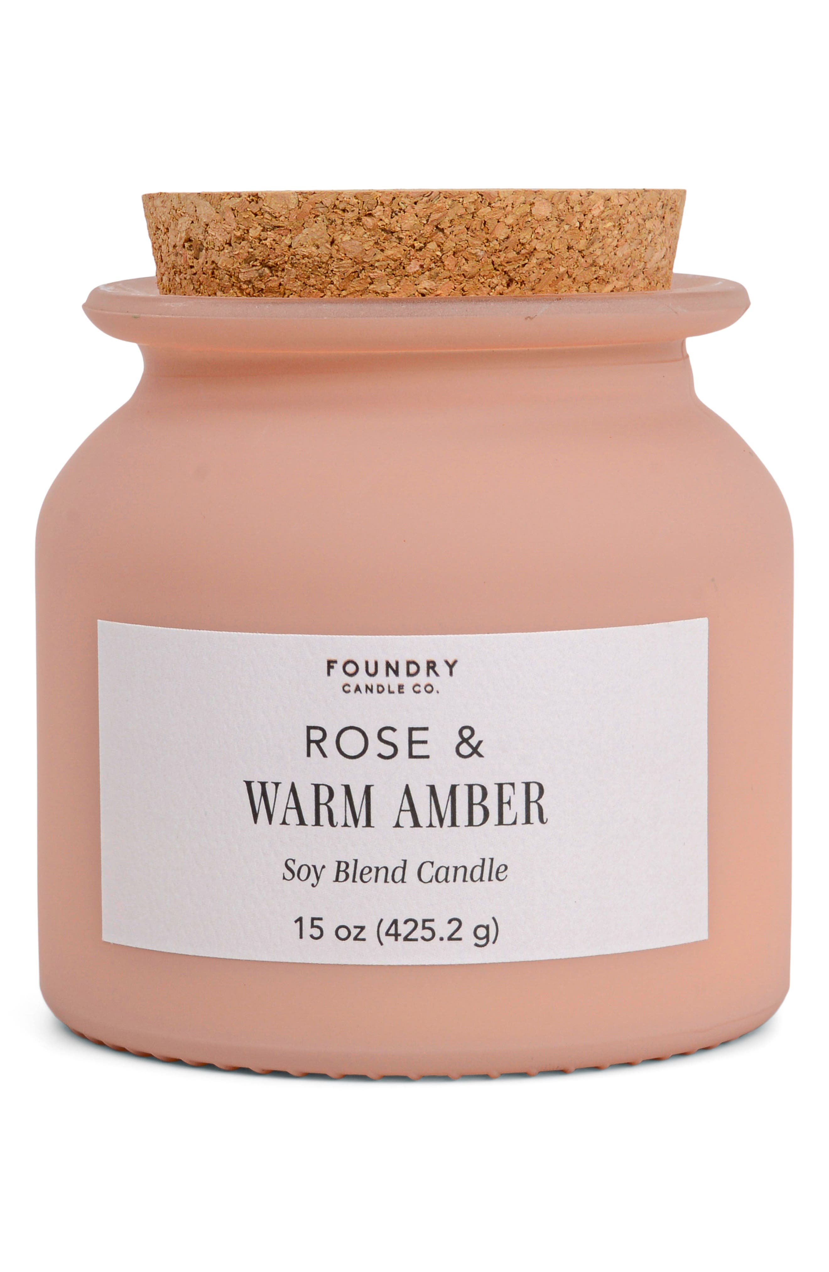 Foundry Candle Co. 15-Ounce Jar Fragrance Candle with Cork Lid