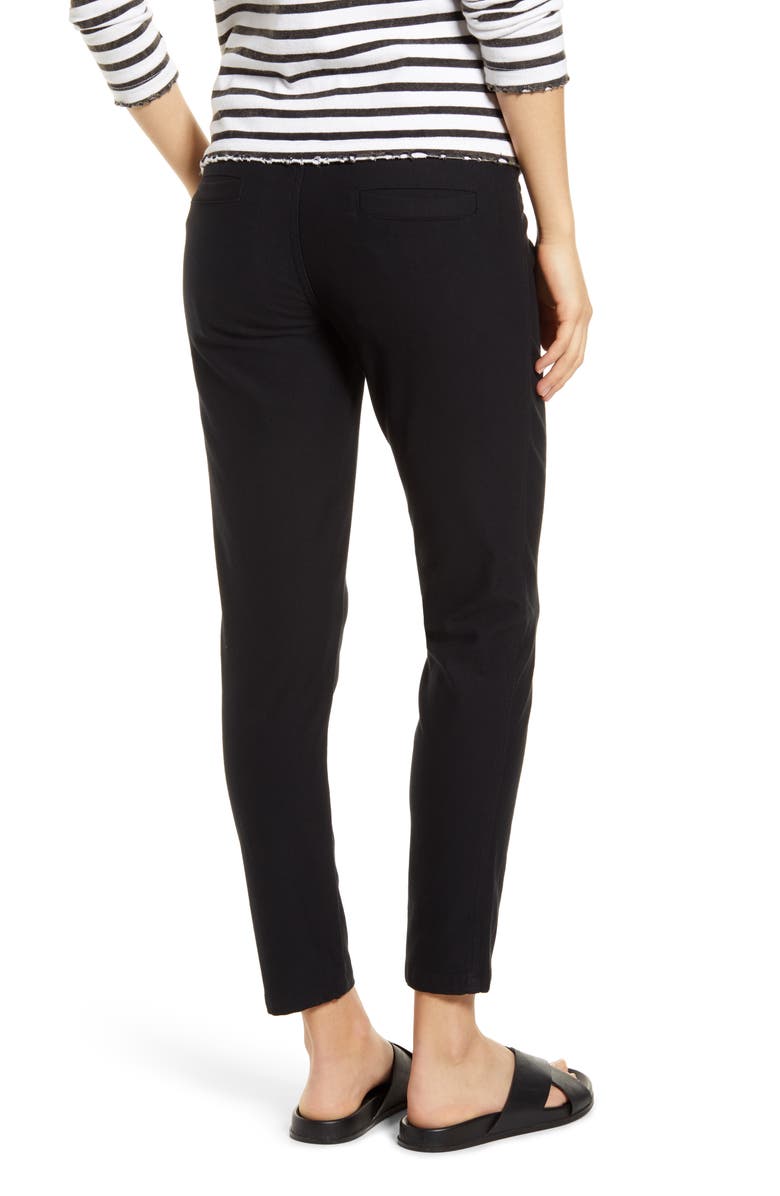 Angel Maternity Over the Belly Crop Slim Maternity Pants, Alternate, color, Black