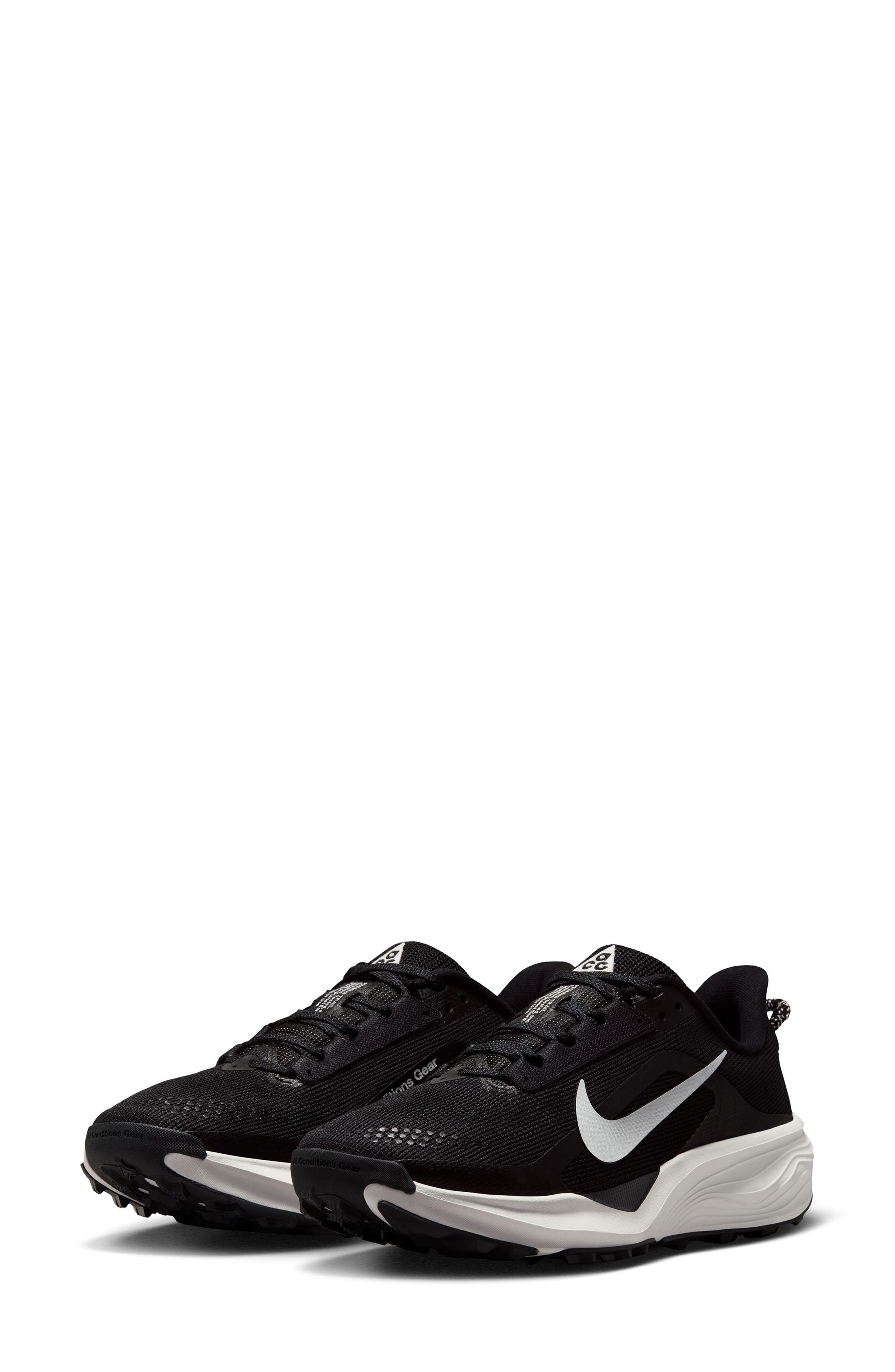 ACG Pegasus Trail Trail Running Shoe, Main, color, BLACK/ WHITE-ANTHRACITE