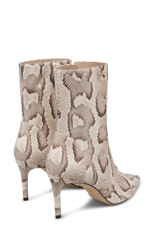 Stuart Weitzman 75mm Stuart Power Snake-embossed Leather Booties In White
