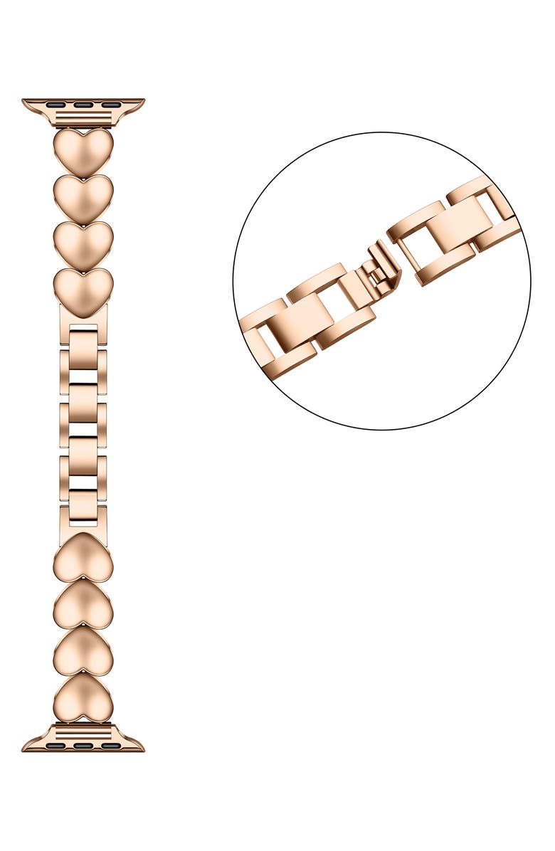 The Posh Tech Aphrodite 38mm Apple Watch<sup>®</sup> Bracelet Watchband, Alternate, color, Rose Gold