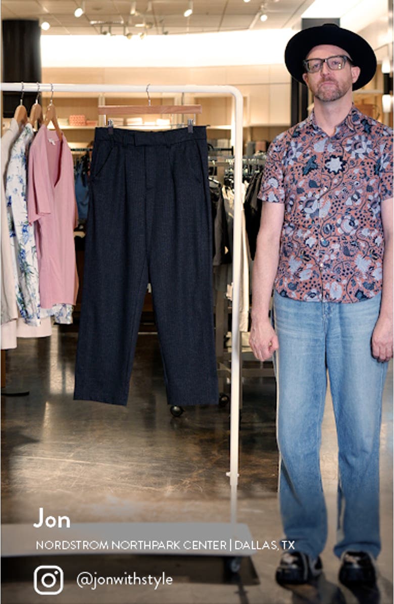 'Ab'Solution Skyrise Pleated Ankle Straight Leg Pants, sales video thumbnail