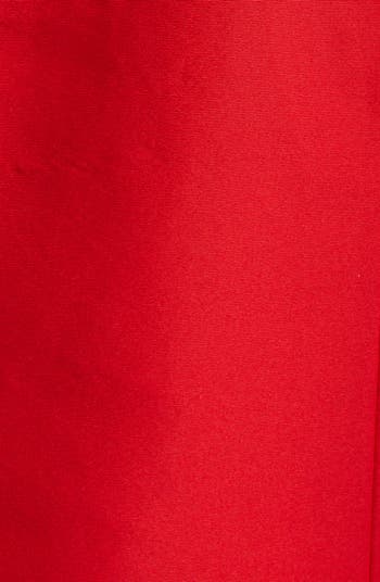 Gathered Waist Silk Faille Midi Dress