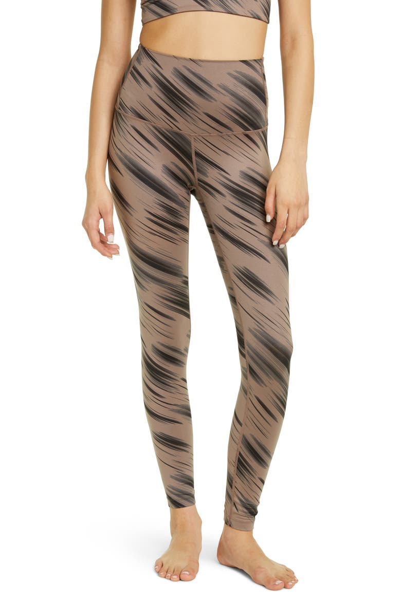 Renew Print Ultrahigh Waist Leggings, Main, color, TAN DUSK LIGHT STREAK PRINT