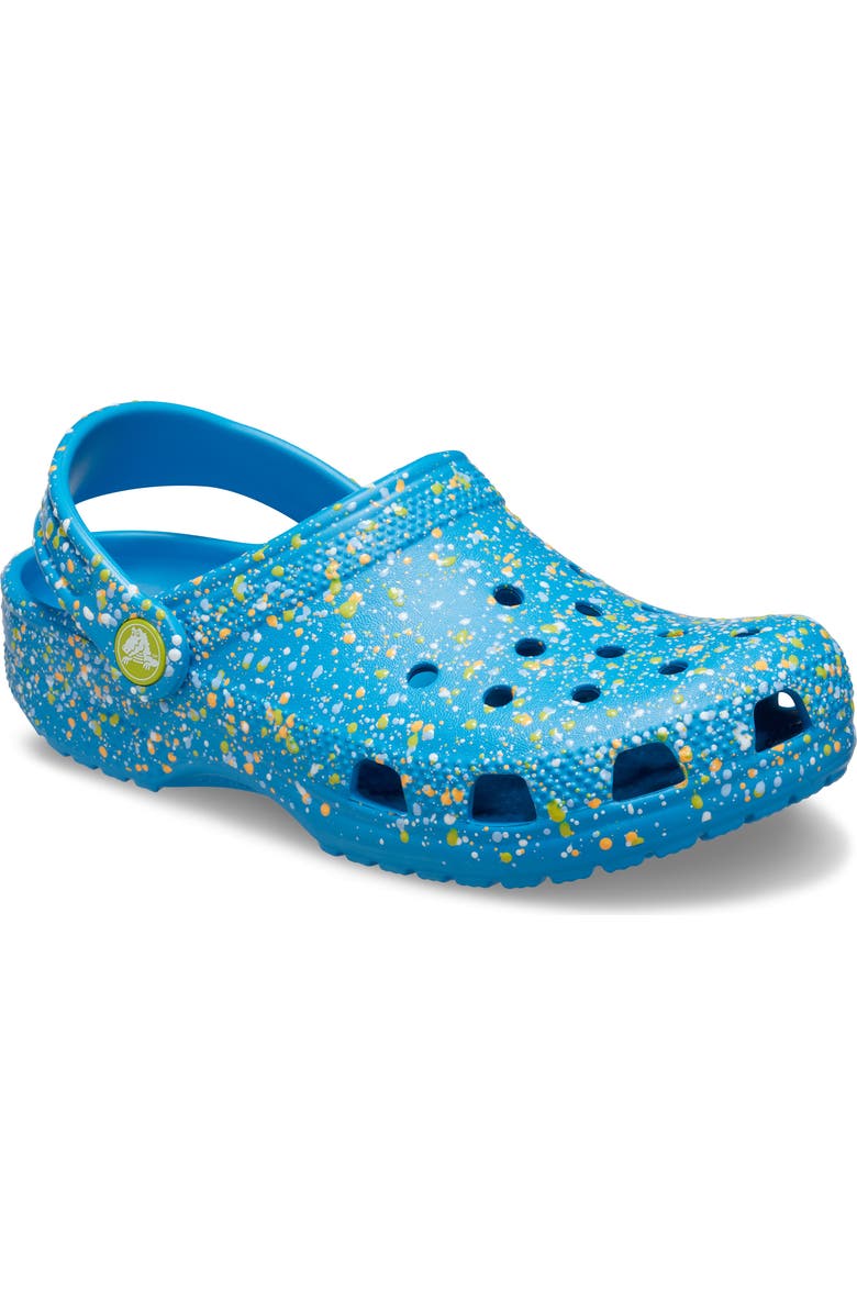CROCS Kids' Classic Paint Splatter Clog, Main, color, Marina/ Multi
