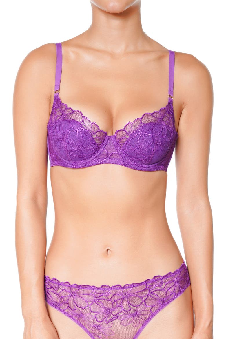 Symphonie Underwire Lace Bra, Alternate, color, PURPLE
