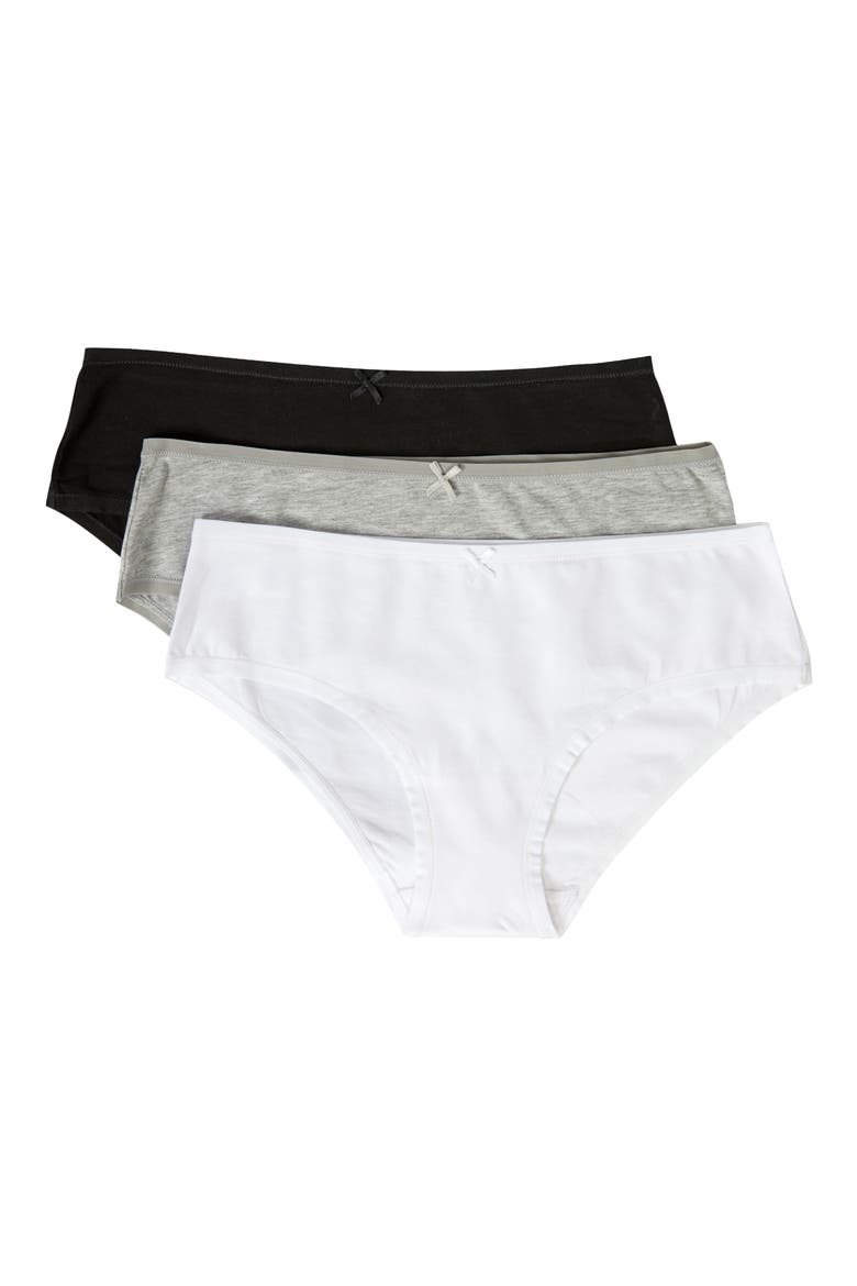 3-Pack Cotton Jersey Shorties, Main, color, MULTI GREY
