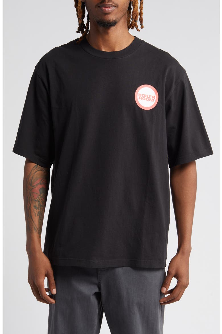 No Sitting Cotton Graphic T-Shirt, Main, color, BLACK