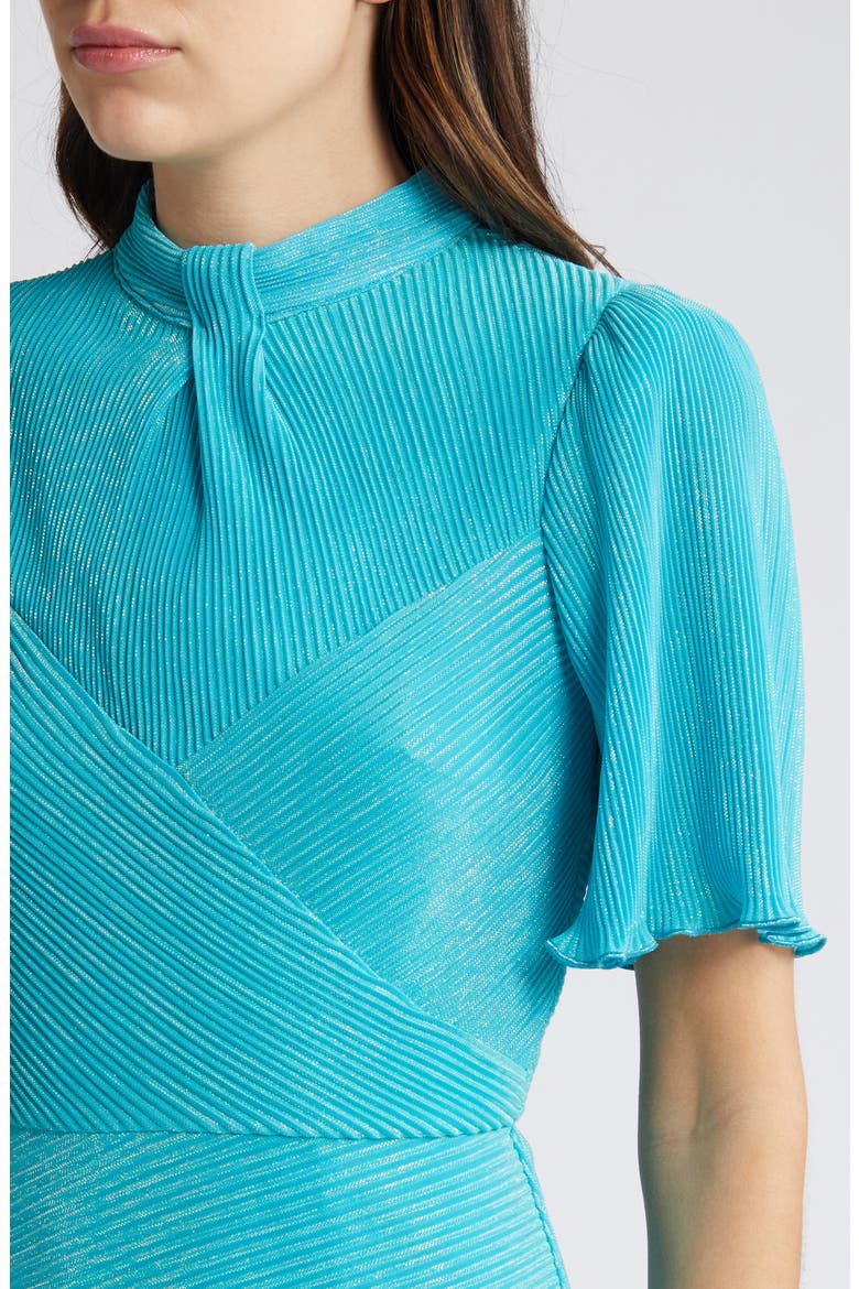 Marabella Ruffle Texture Dress, Alternate, color, ELECTRIC BLUE