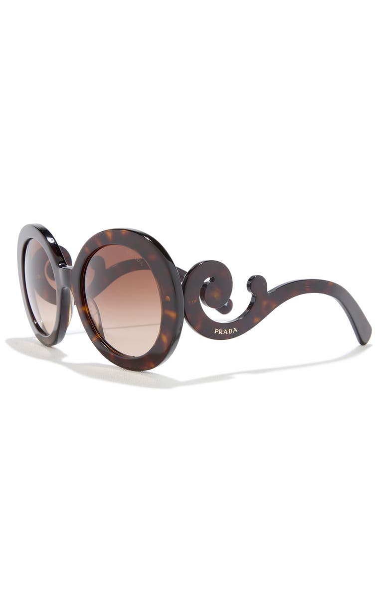 Prada 'Baroque' 55mm Round Sunglasses, Alternate, color,