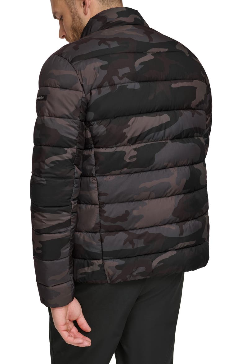 Stretch Puffer Jacket, Alternate, color, BLACK CAMO