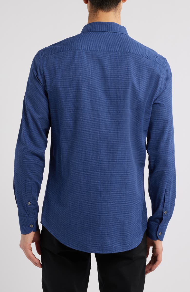 Emporio Armani Micropattern Button-Up Shirt, Alternate, color,