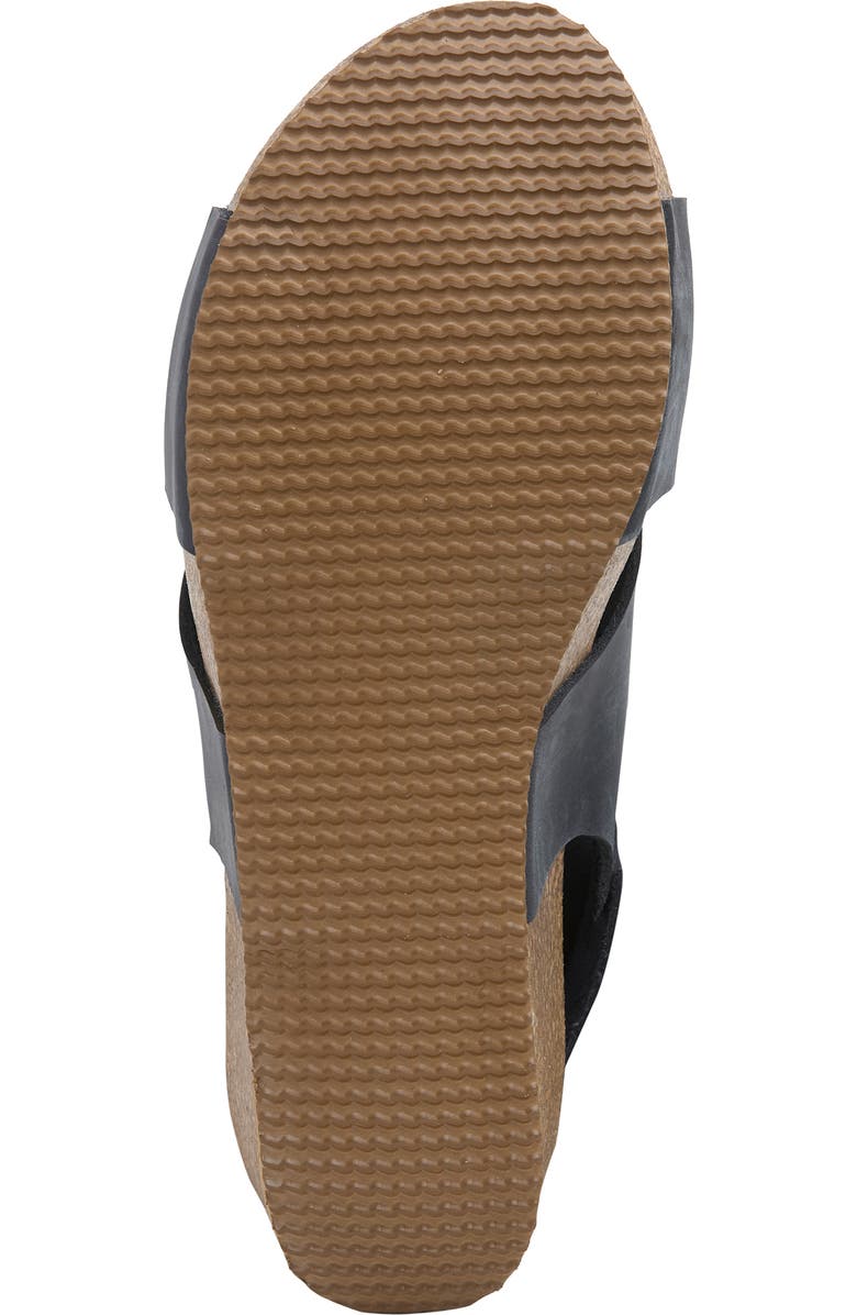 Celtic & Co. Crossover Detail Wedge Sandal, Alternate, color, Dark Navy