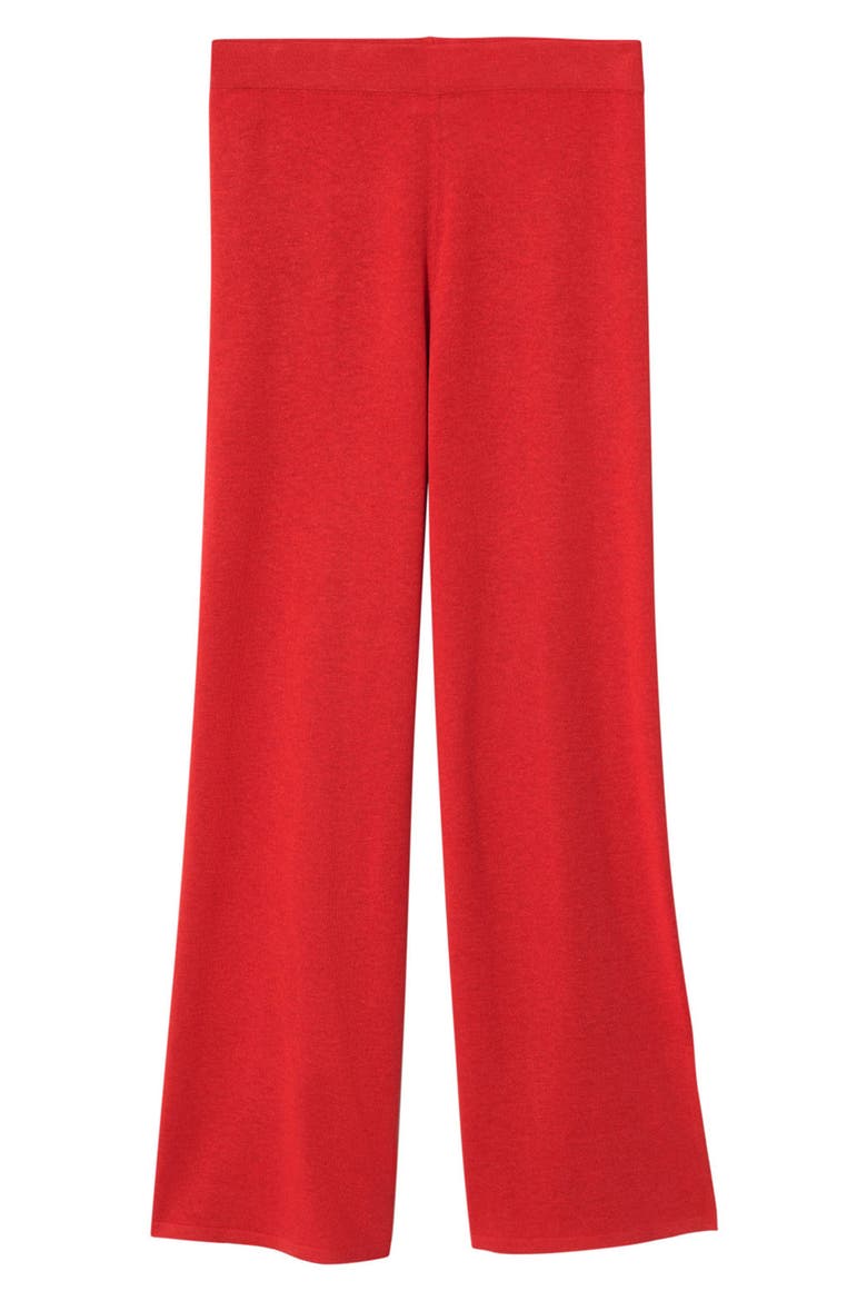 Slit Hem Knit Pants, Alternate, color, STRAWBERRY