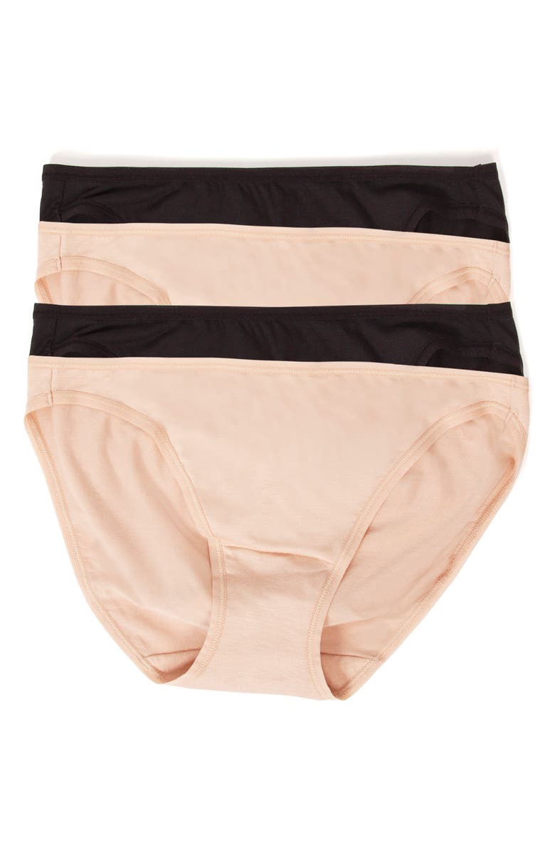 Felina 4-Pack So Smooth Modal Bikini, Alternate, color, 