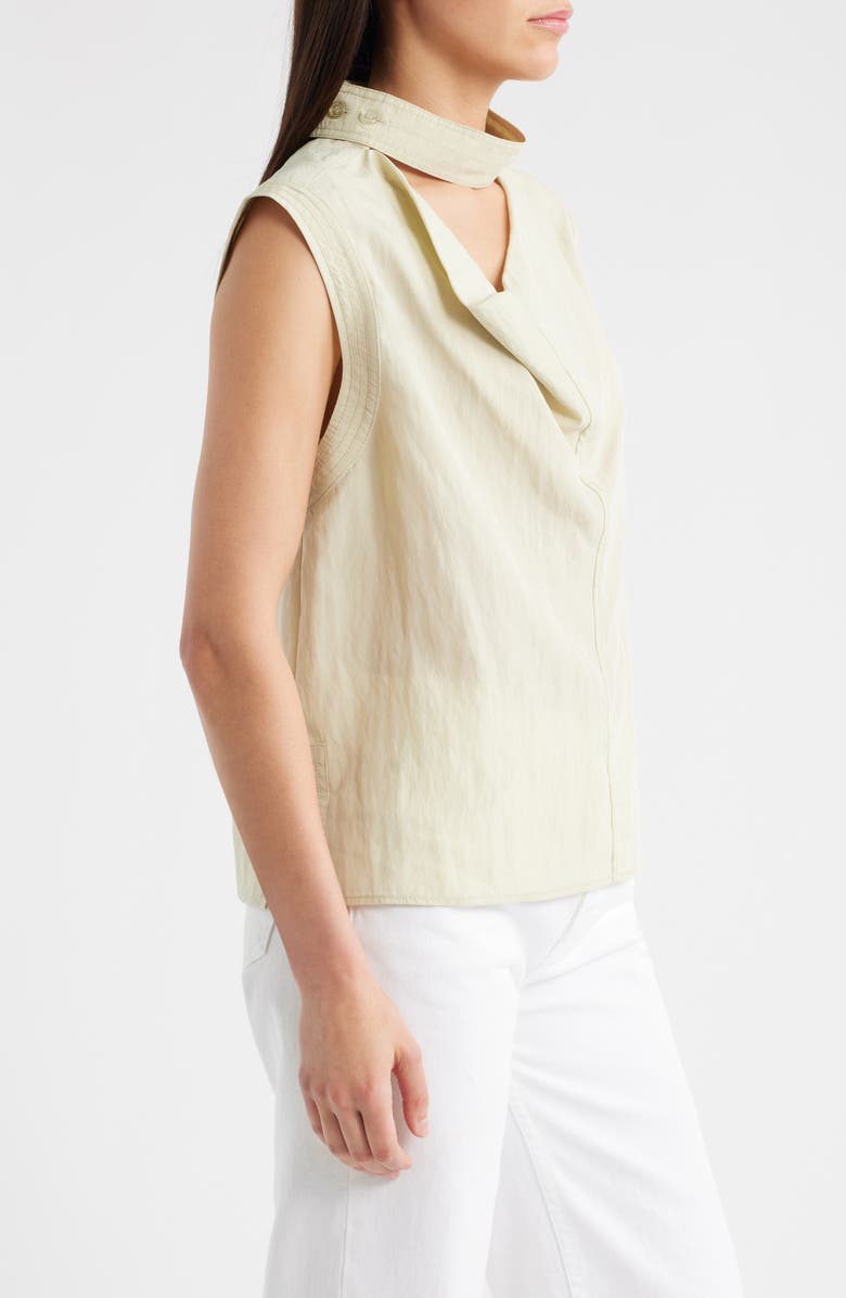COS Sleeveless Cowl Neck Top, Alternate, color, Green Dusty Light