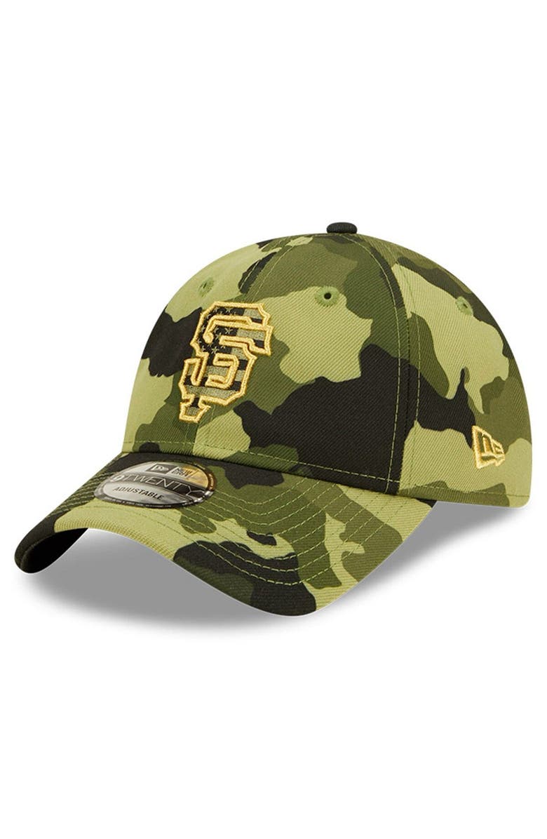 New Era Men's New Era Camo San Francisco Giants 2022 Armed Forces Day 9TWENTY Adjustable Hat, Alternate, color,